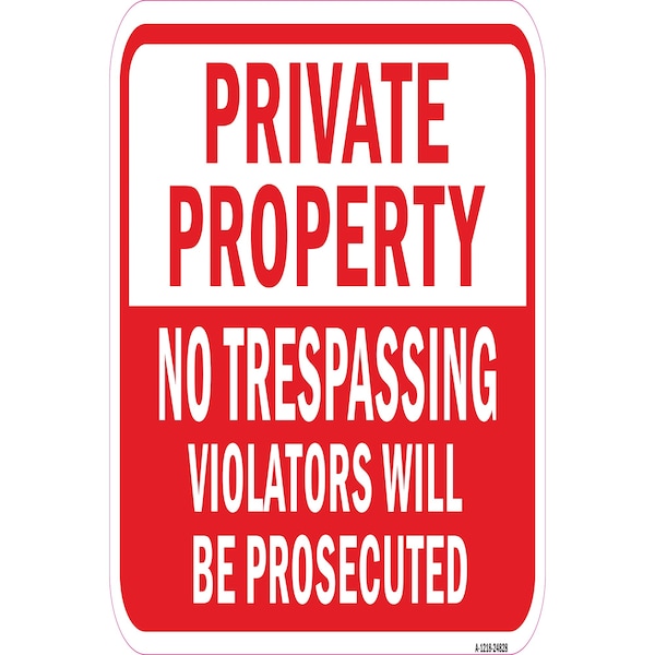 Signmission Safety Sign, 12 in Height, Aluminum, 24828 A-1218-24828 - main